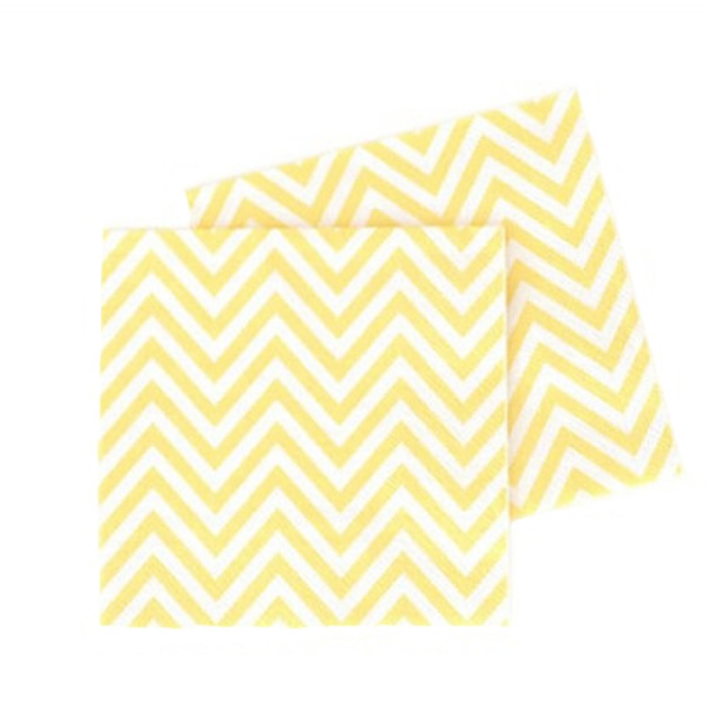 Chevron Yellow Napkins